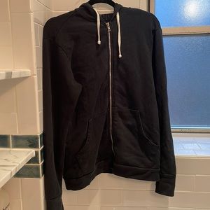 Barney’s New York Black classic zip sweatshirt